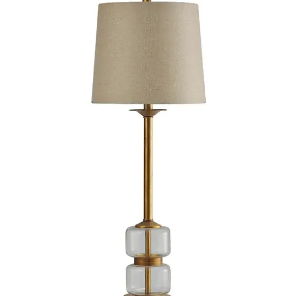 Buffet Lamps-Kirkland's Home Deep Gold Glass Orb Buffet Lamp Tan