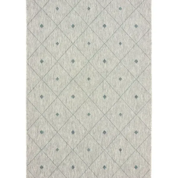 Outdoor Rugs-Kirkland's Home Deep Navy Trellis Outdoor Area Rug, 4X6 Blue/Gray