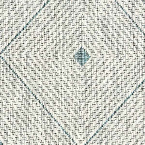 Outdoor Rugs-Kirkland's Home Deep Navy Trellis Outdoor Area Rug, 4X6 Blue/Gray