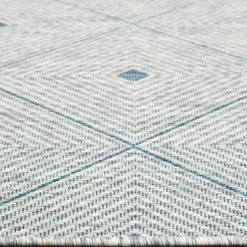 Outdoor Rugs-Kirkland's Home Deep Navy Trellis Outdoor Area Rug, 4X6 Blue/Gray