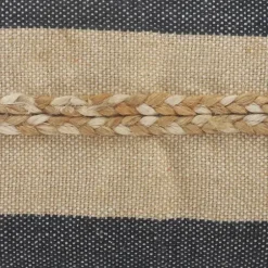 Pillows-Kirkland's Home Denim Blue Braided Stripe Lumbar Pillow Blue/Tan/White