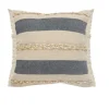 Pillows-Kirkland's Home Denim Blue Braided Stripe Throw Pillow, 20 In. Blue/Tan/Ivory