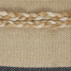 Pillows-Kirkland's Home Denim Blue Braided Stripe Throw Pillow, 20 In. Blue/Tan/Ivory