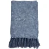 Blankets & Throws-Kirkland's Home Denim With Fringe Throw Blanket Blue
