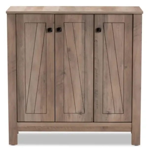 Entryway Furniture-Kirkland's Home Derrique Wash Shoe Storage Cabinet Gray