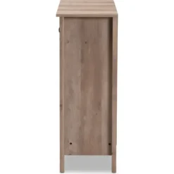 Entryway Furniture-Kirkland's Home Derrique Wash Shoe Storage Cabinet Gray