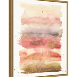 Canvas Art-Kirkland's Home Desert Blooms I Framed Canvas Art Print Pink/Gold