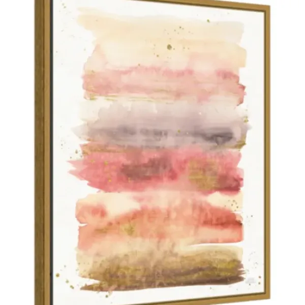 Canvas Art-Kirkland's Home Desert Blooms I Framed Canvas Art Print Pink/Gold