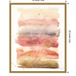 Canvas Art-Kirkland's Home Desert Blooms I Framed Canvas Art Print Pink/Gold