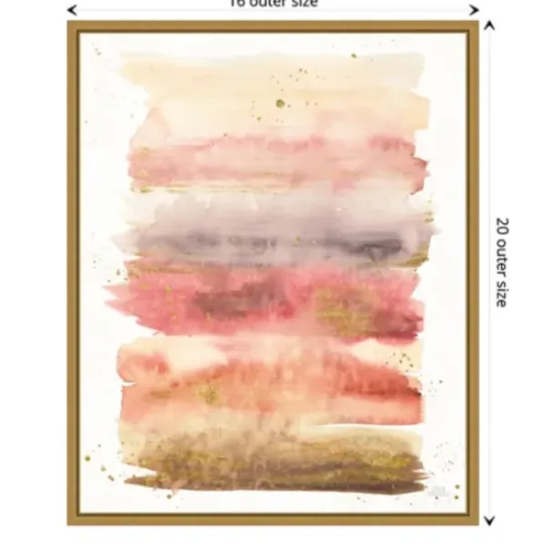 Canvas Art-Kirkland's Home Desert Blooms I Framed Canvas Art Print Pink/Gold