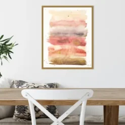 Canvas Art-Kirkland's Home Desert Blooms I Framed Canvas Art Print Pink/Gold