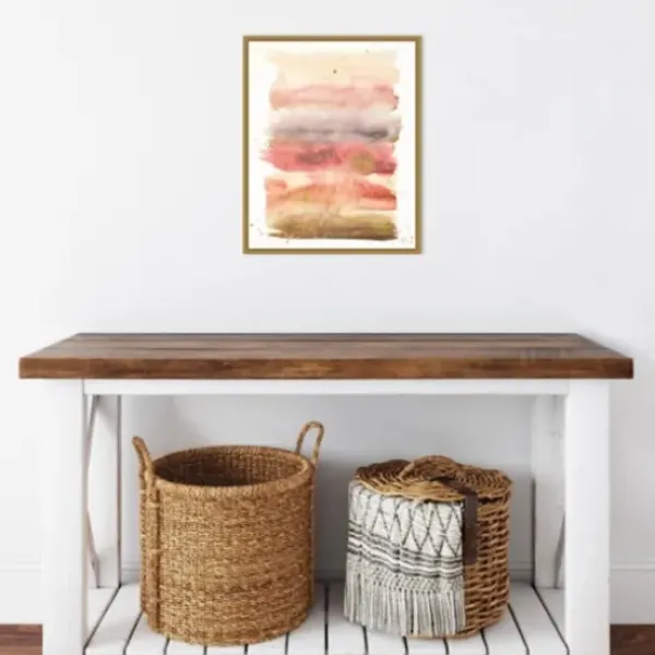Canvas Art-Kirkland's Home Desert Blooms I Framed Canvas Art Print Pink/Gold