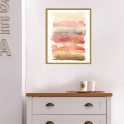 Canvas Art-Kirkland's Home Desert Blooms I Framed Canvas Art Print Pink/Gold