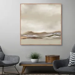 Canvas Art-Kirkland's Home Desert View Framed Canvas Art Print Gray