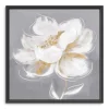 Framed Art-Kirkland's Home Devine Bloom Framed Canvas Art Print Gray/White/Gold