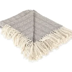 Blankets & Throws-Kirkland's Home Diamond Stitched Throw Gray