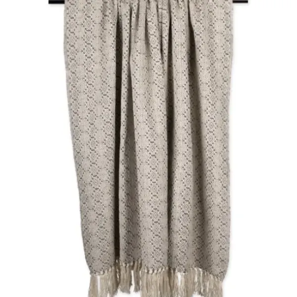Blankets & Throws-Kirkland's Home Diamond Stitched Throw Gray