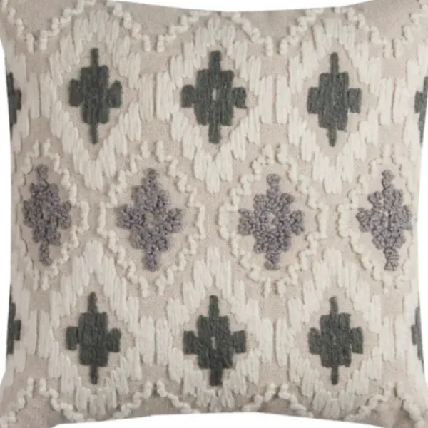 Pillows-Kirkland's Home Diamond Textured Pillow Gray