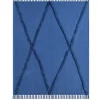 Blankets & Throws-Kirkland's Home Diamond Tufted Cotton Throw Blue