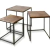 Accent & End Tables-Kirkland's Home Diamond Wood Top Nesting Accent Tables, Set Of 3 Brown