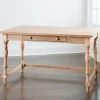 Office Furniture-Kirkland's Home Diane Spindle Leg Blond Wood Desk