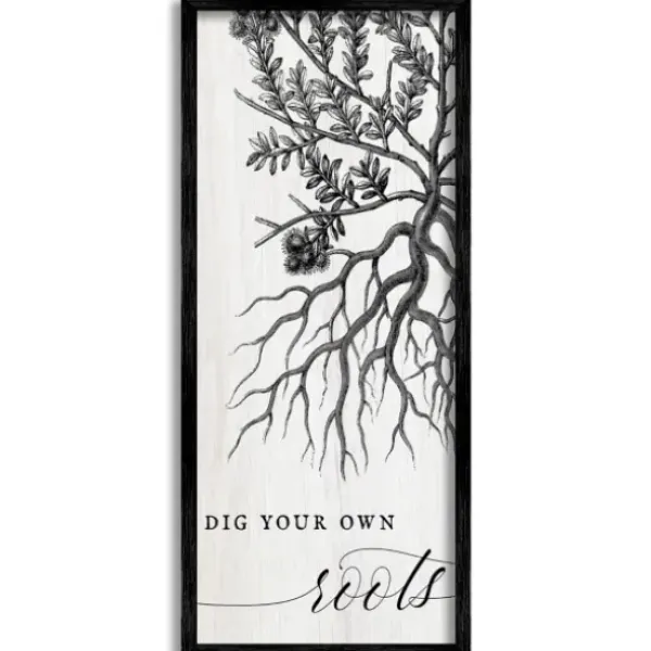 Wall Quotes & Signs-Kirkland's Home Dig Your Own Roots Wall Plaque Black/White