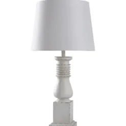 Table Lamps-Kirkland's Home Distressed Asher Table Lamp White