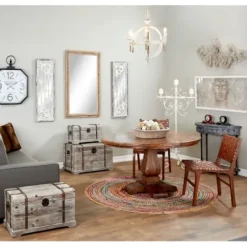 Decorative Mirrors-Kirkland's Home Distressed Brown Wooden Frame Wall Mirror