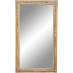 Decorative Mirrors-Kirkland's Home Distressed Brown Wooden Frame Wall Mirror