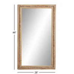 Decorative Mirrors-Kirkland's Home Distressed Brown Wooden Frame Wall Mirror
