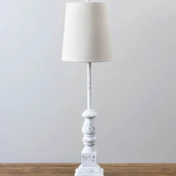 Buffet Lamps-Kirkland's Home Distressed Buffet Lamp Ivory