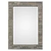 Decorative Mirrors-Kirkland's Home Distressed Charcoal Wooden Wall Mirror
