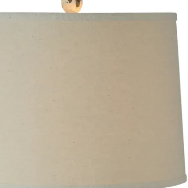 Table Lamps-Kirkland's Home Distressed Cream Resin Table Lamps, Set Of 2 Ivory
