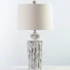 Table Lamps-Kirkland's Home Distressed Fluted Tuscany Table Lamp Ivory