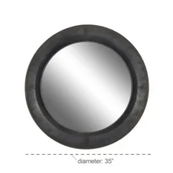 Framed Mirrors-Kirkland's Home Distressed Galvanized Curved Framed Mirror