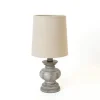 Table Lamps-Kirkland's Home Distressed Gray Baluster Mini Table Lamp Tan