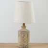 Table Lamps-Kirkland's Home Distressed Gray Carved Table Lamp Ivory