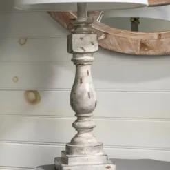 Table Lamps-Kirkland's Home Distressed Gray Table Lamp White