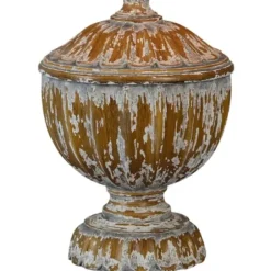 Table Lamps-Kirkland's Home Distressed Natural Table Lamp Tan