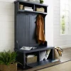 Entryway Furniture-Kirkland's Home Distressed Navy Seanan Storage Hall Tree
