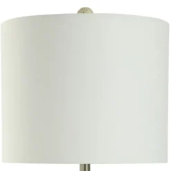 Table Lamps-Kirkland's Home Distressed Round Table Lamp White
