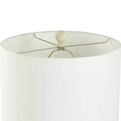 Table Lamps-Kirkland's Home Distressed Round Table Lamp White