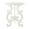 Accent & End Tables-Kirkland's Home Distressed Scrollwork Accent Table White
