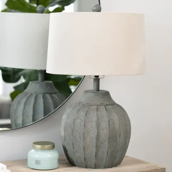 Table Lamps-Kirkland's Home Distressed Stone Table Lamp Ivory