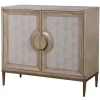 Cabinets & Sideboards-Kirkland's Home Distressed Taupe And Gray 2-Door Cabinet