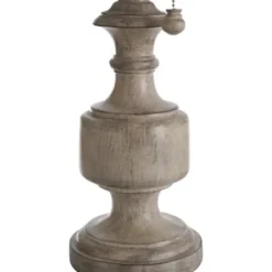 Table Lamps-Kirkland's Home Distressed Urn Resin Table Lamp Gray