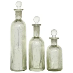 Vases-Kirkland's Home Distressed White And Beige Flat Vases, Set Of 2 Tan/White
