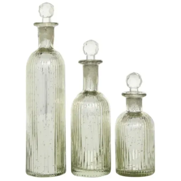 Vases-Kirkland's Home Distressed White And Beige Flat Vases, Set Of 2 Tan/White