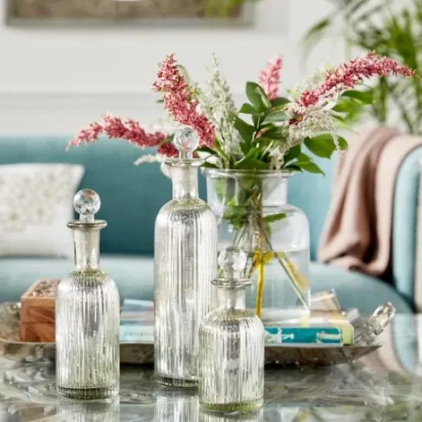 Vases-Kirkland's Home Distressed White And Beige Flat Vases, Set Of 2 Tan/White
