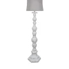 Floor Lamps-Kirkland's Home Distressed White Floor Lamp White/Gray
